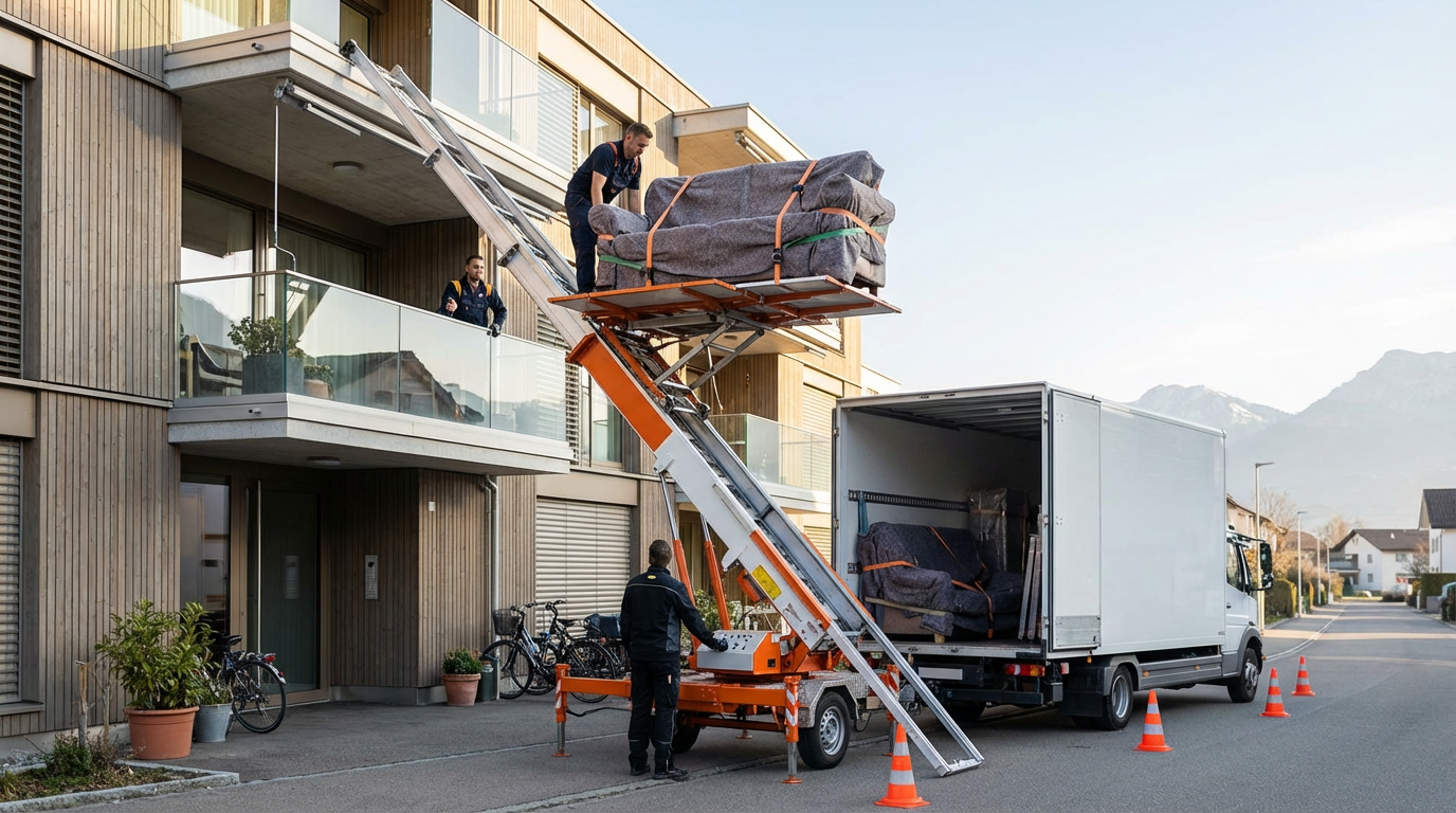 Monte-meuble vs escaliers : quand le lift devient rentable (avec exemples chiffrés)