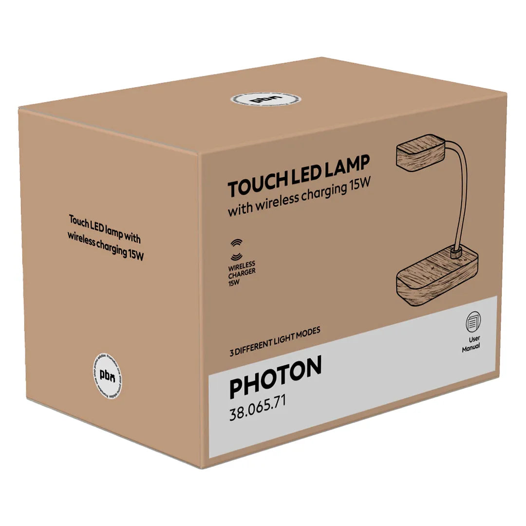 Photon - Stona lampa i bežični punjač, 15W slika